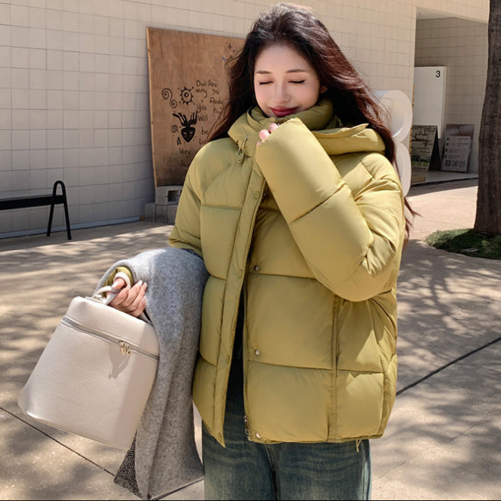 Black down jacket for women | With hood 1