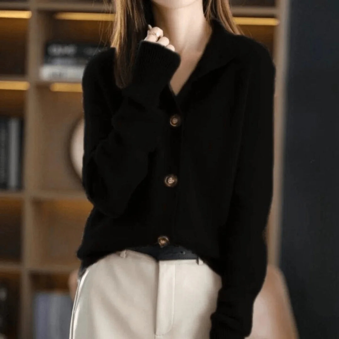 Charlotte | Damen Kaschmirmix Strick Cardigan mit Knopfleiste 5