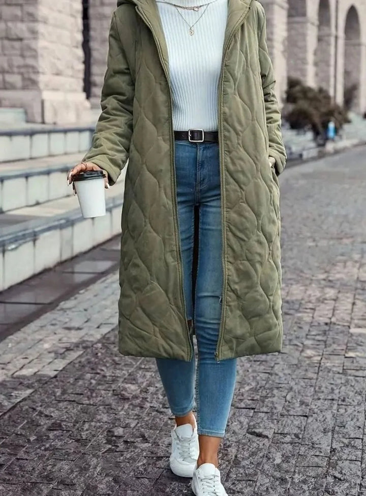 Charlotte | Damen Winterjacke Gesteppte Kapuzenjacke mit Reißverschluss 1