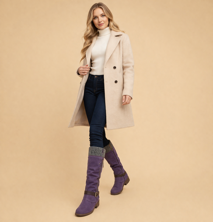 Mercy | Women’s Stylish Side Zip Knee-High Boots for Everyday Comfort