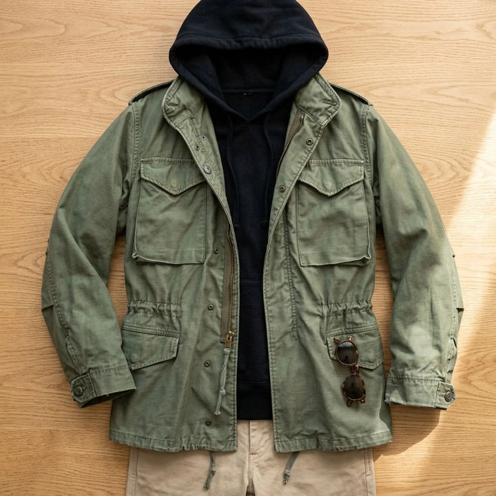 Dominik | Herren Vintage Feldjacke mit verstellbarem Bund M65 Field Jacket 3