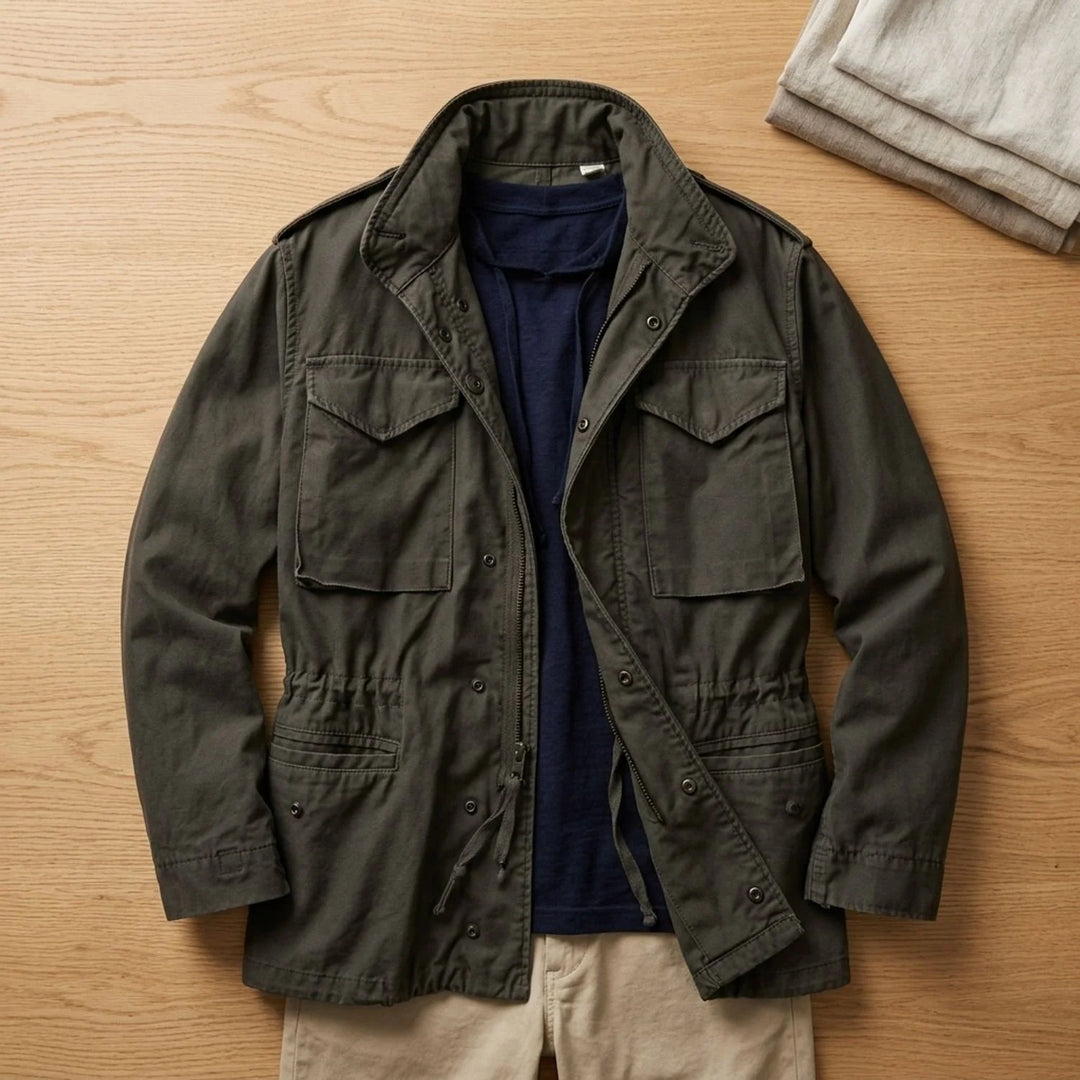 Dominik | Herren Vintage Feldjacke mit verstellbarem Bund M65 Field Jacket 4