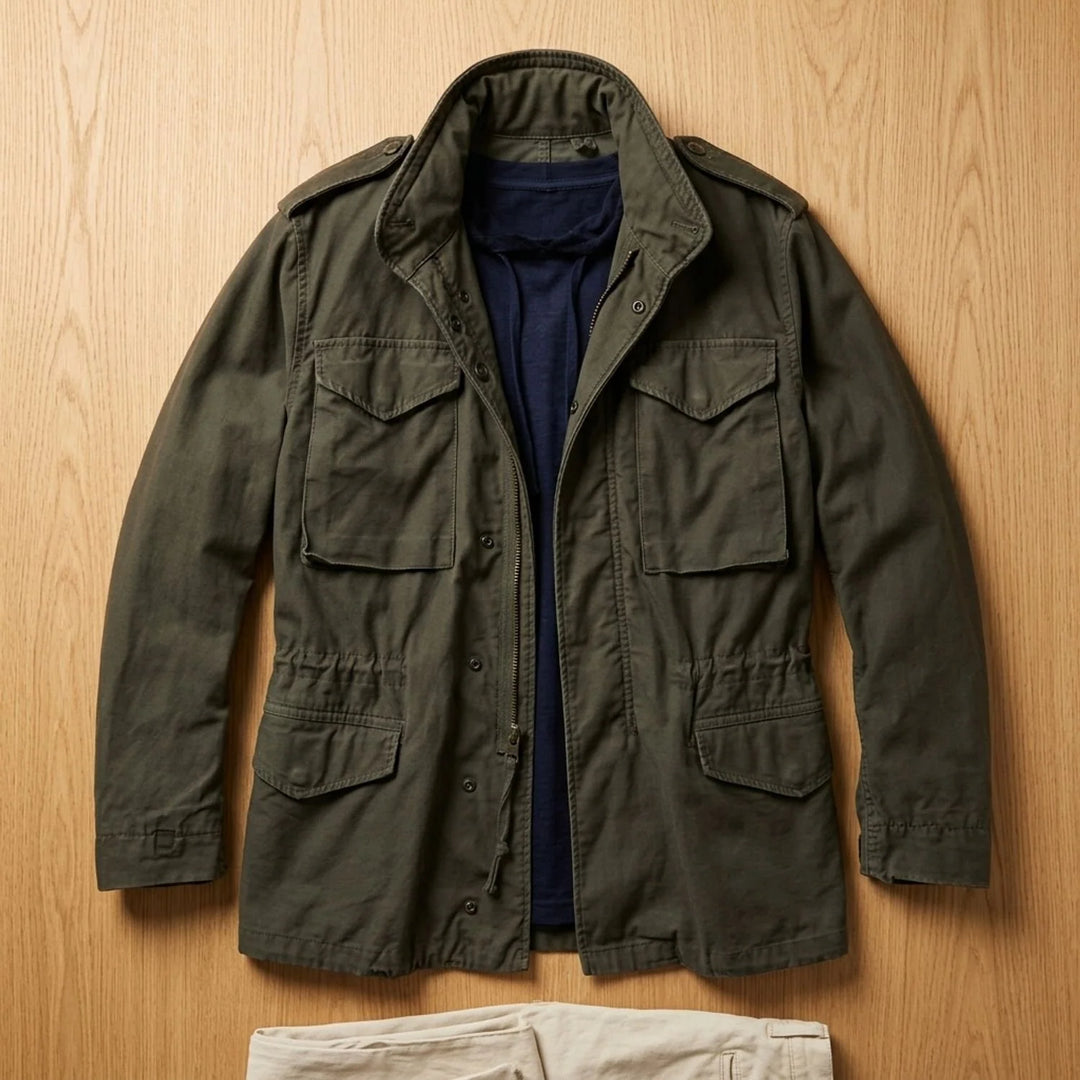 Dominik | Herren Vintage Feldjacke mit verstellbarem Bund M65 Field Jacket 8