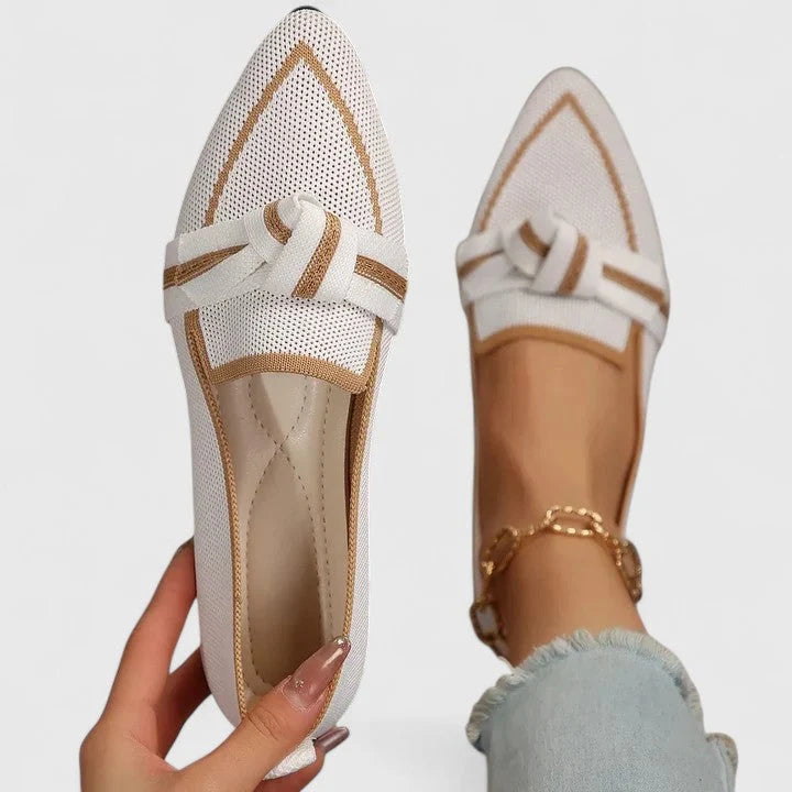 Felicia | Orthopädische Spitz Zulaufende Knoten Loafer 0