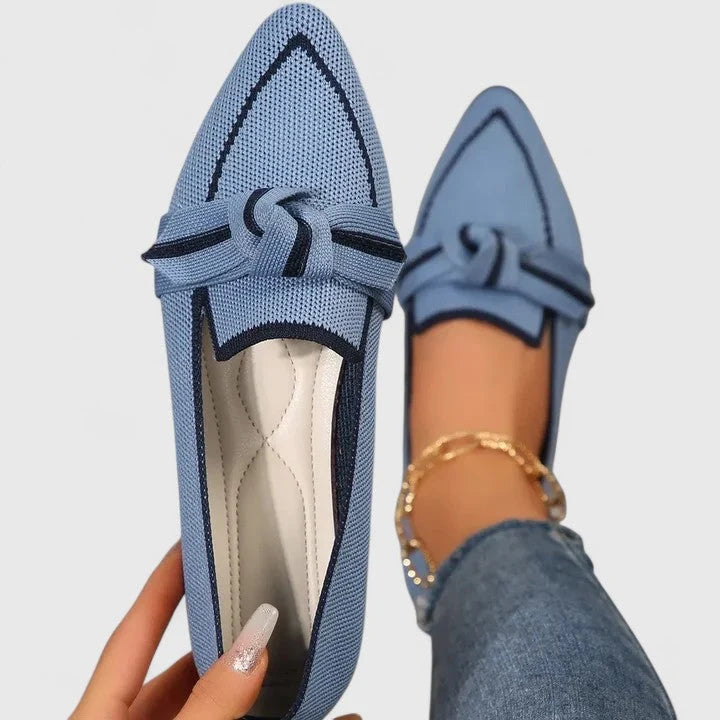 Felicia | Orthopädische Spitz Zulaufende Knoten Loafer 1