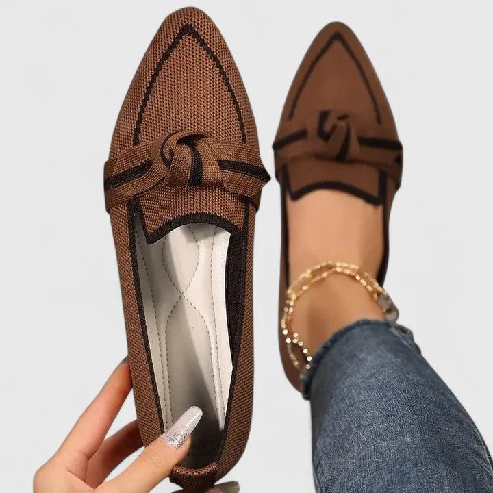 Felicia | Orthopädische Spitz Zulaufende Knoten Loafer 3