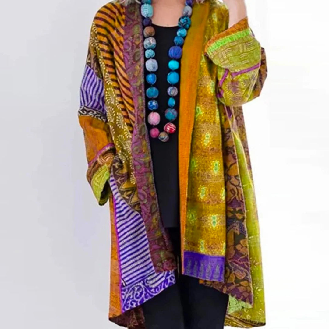 Hanna | Damen Locker geschnittene Boho-Strickjacke in Duster-Länge 1