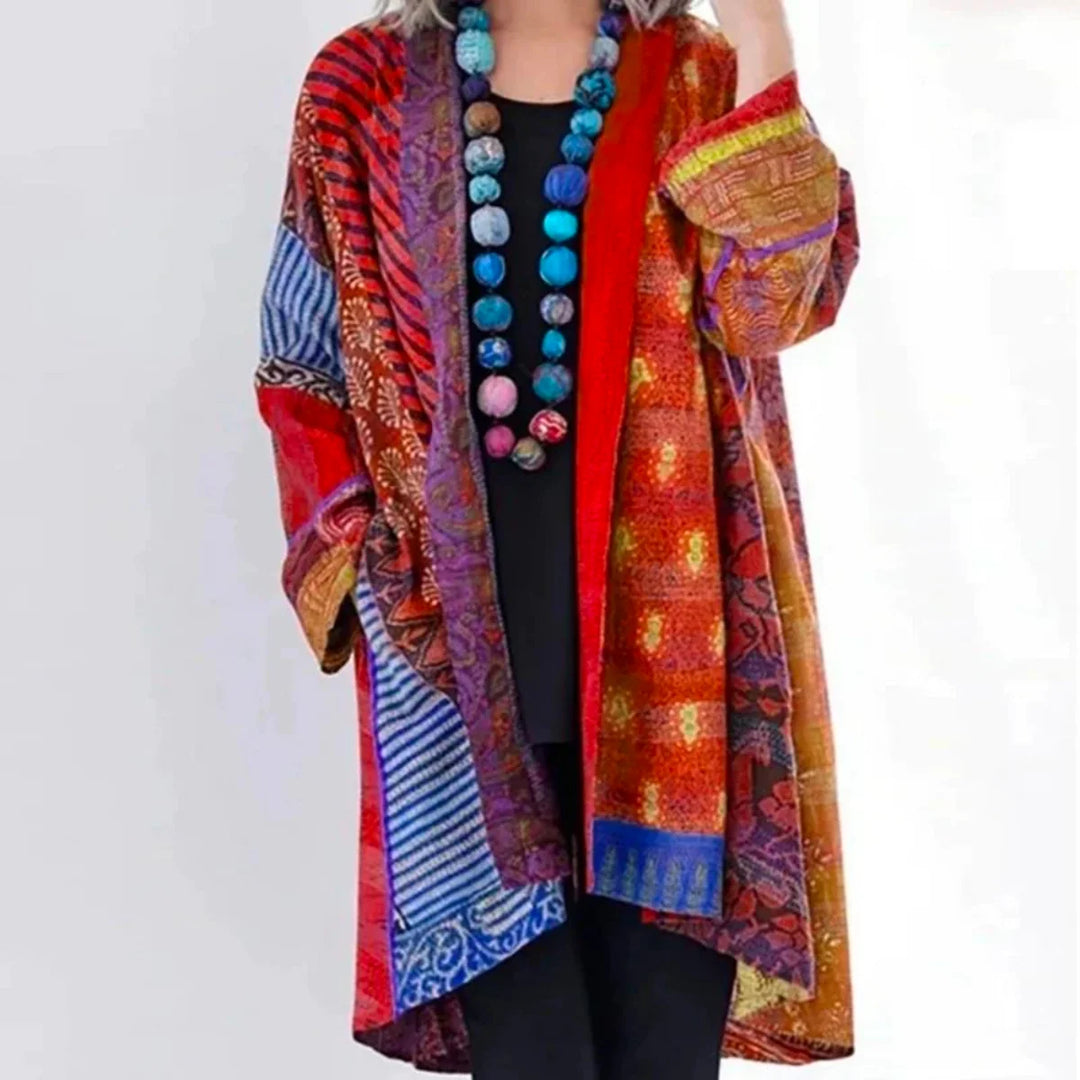 Hanna | Damen Locker geschnittene Boho-Strickjacke in Duster-Länge 2