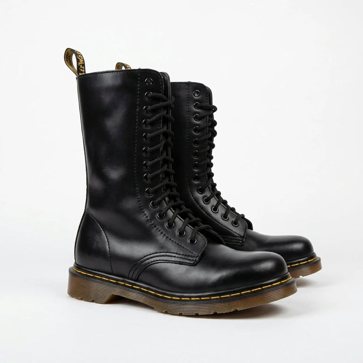 Herren Combat Boots aus Leder mit Profilsohle 3