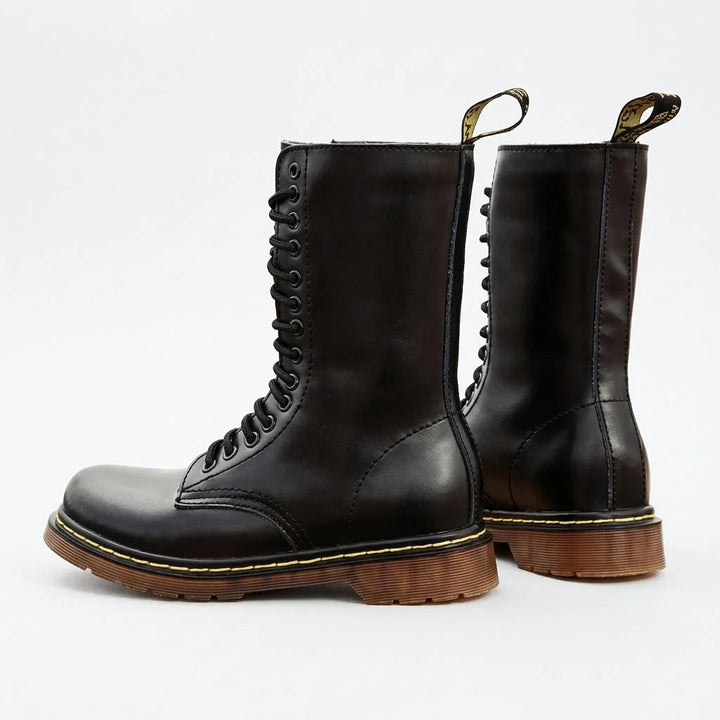Herren Combat Boots aus Leder mit Profilsohle 4