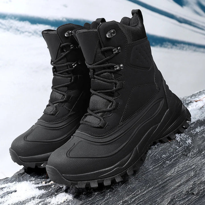 Herren High-Top-Schneestiefel mit Schnürung 1