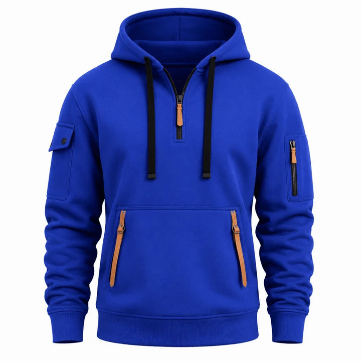 Herren Hoodie mit Reißverschluss und Fronttasche 10