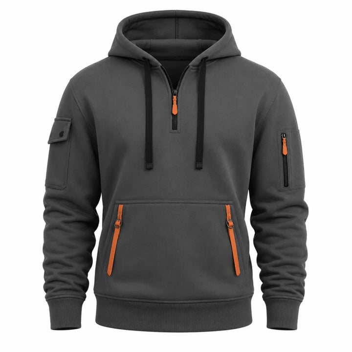 Herren Hoodie mit Reißverschluss und Fronttasche 11