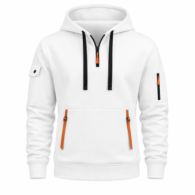 Herren Hoodie mit Reißverschluss und Fronttasche 12