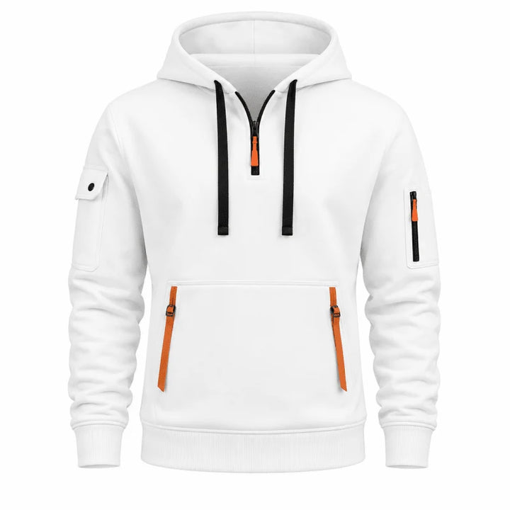 Herren Hoodie mit Reißverschluss und Fronttasche 12