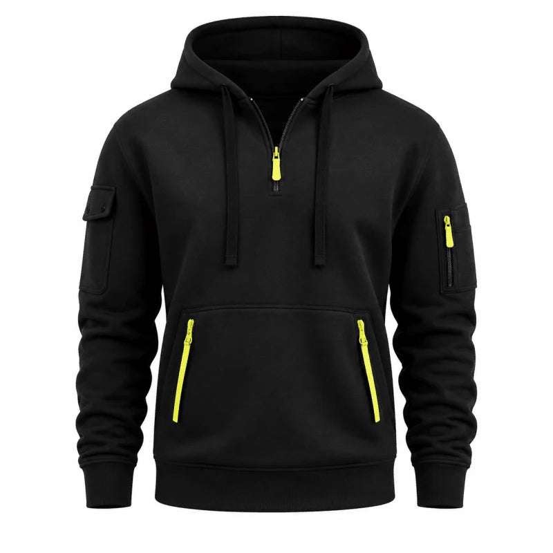 Herren Hoodie mit Reißverschluss und Fronttasche 6