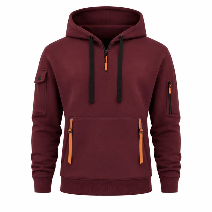 Herren Hoodie mit Reißverschluss und Fronttasche 8