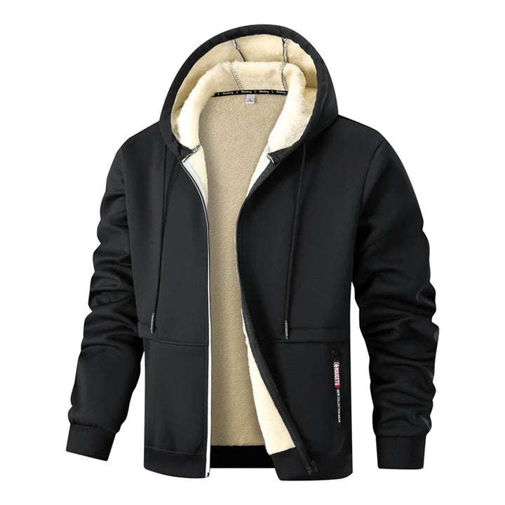Herren Langarm Kapuzenjacke mit Kordelzug und Taschen 5