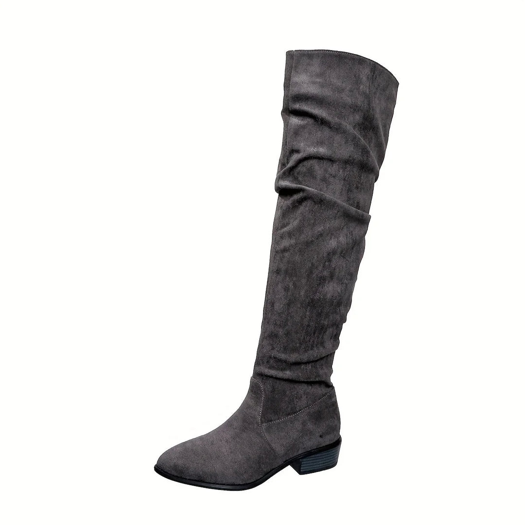 Jacinda | Damen Overknee-Stiefel mit niedrigem Blockabsatz 8