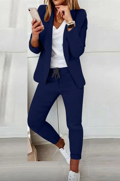 Johanna | Zweiteiler mit Blazer und Kordelzughose 4