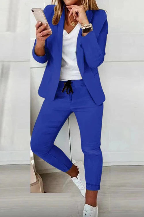 Johanna | Zweiteiler mit Blazer und Kordelzughose 7