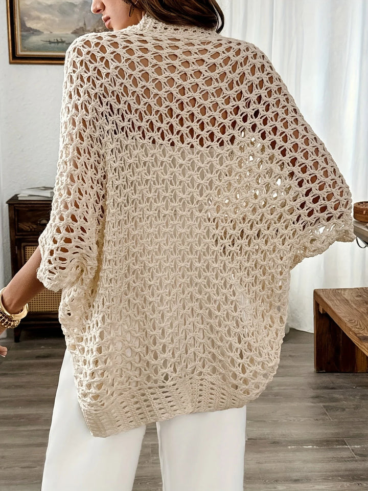 Kirsten | Damen Winter Offener Drapierter Cardigan 3