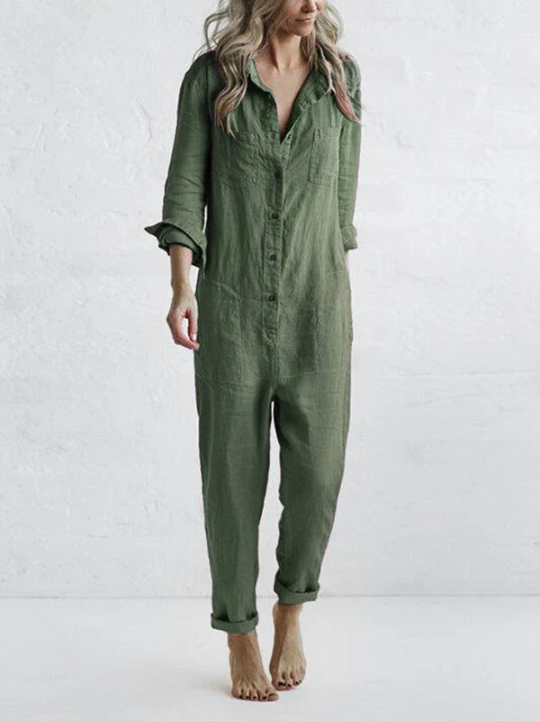 Lässiger Jumpsuit – Liv | 100% Baumwolle, mit praktischen Taschen 0