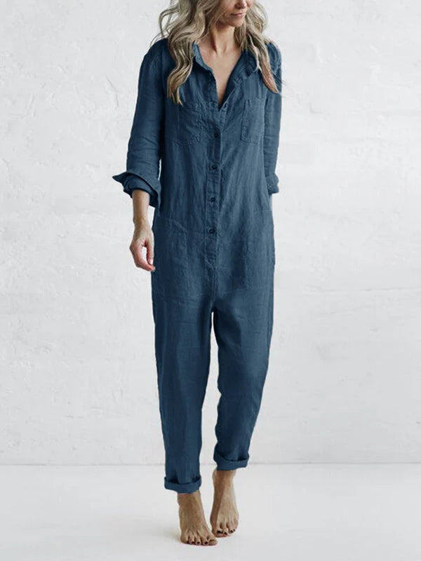 Lässiger Jumpsuit – Liv | 100% Baumwolle, mit praktischen Taschen 7