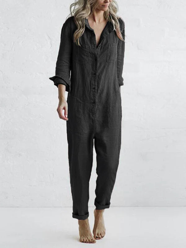 Lässiger Jumpsuit – Liv | 100% Baumwolle, mit praktischen Taschen 8