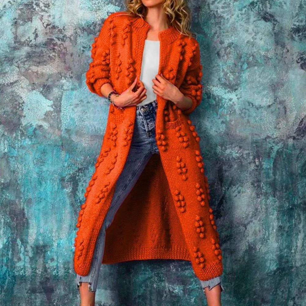 Laura | Lange Strickjacke Trenchstil 1