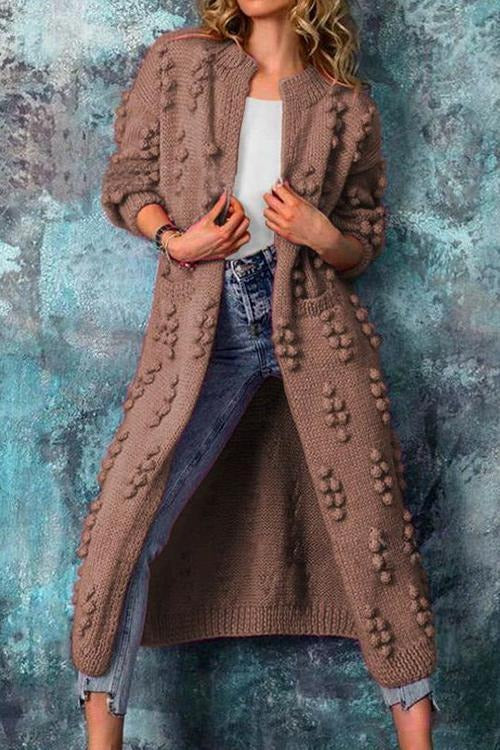 Laura | Lange Strickjacke Trenchstil 2
