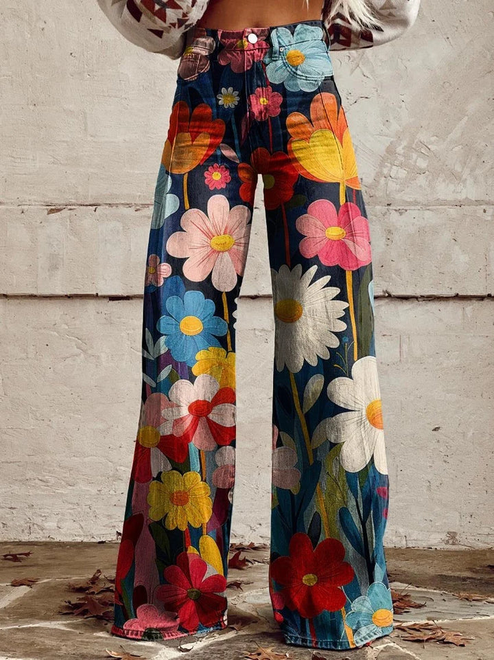 Léna - Florale Weite Hose 1