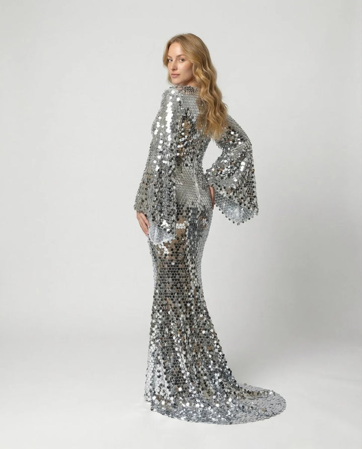 Lena | Damen Pailletten Partykleid Abendkleid glitzernd festlich 2
