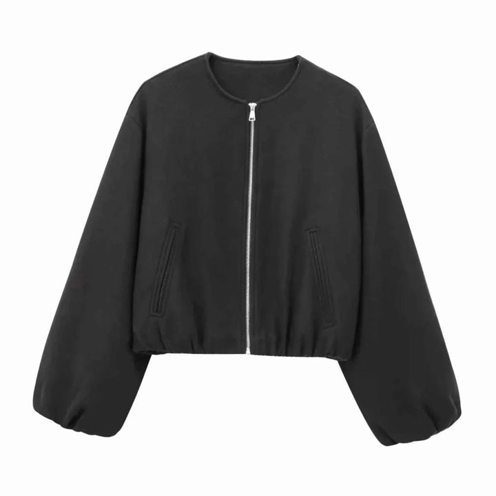 Leonie | Damen Oversized Bomberjacke mit Ballonärmeln und Reißverschluss 3
