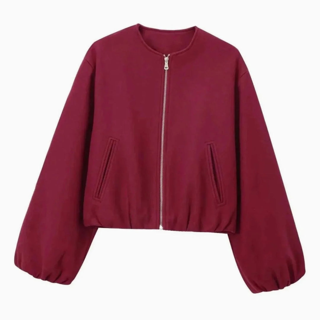 Leonie | Damen Oversized Bomberjacke mit Ballonärmeln und Reißverschluss 6