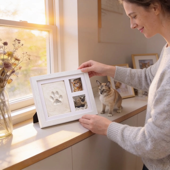 Littlecast – Silver Paw Print Photo Frame Kit 1