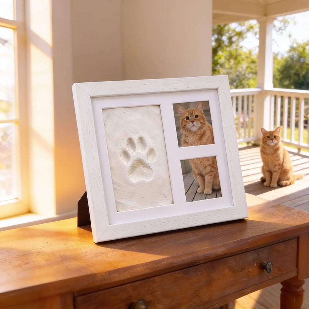Littlecast – Silver Paw Print Photo Frame Kit 2
