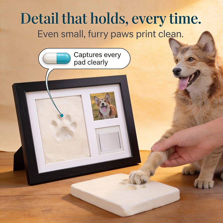 Littlecast – Silver Paw Print Photo Frame Kit 5