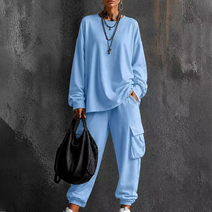 Lotta | Damen Zweiteiler mit Rundhals-Shirt und Cargohose 6