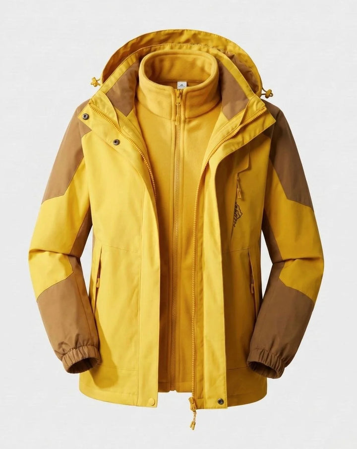 Luisa | Damen Wasserdichte Outdoor-Jacke mit Kapuze Atmungsaktiv Zweilagig 16