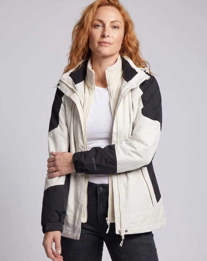 Luisa | Damen Wasserdichte Outdoor-Jacke mit Kapuze Atmungsaktiv Zweilagig 2