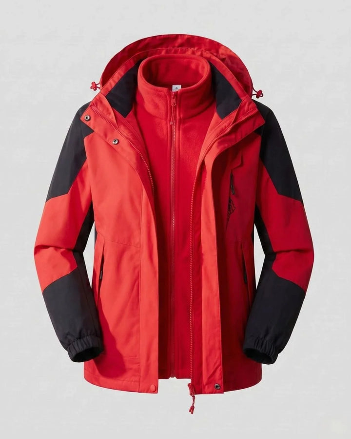 Luisa | Damen Wasserdichte Outdoor-Jacke mit Kapuze Atmungsaktiv Zweilagig 7