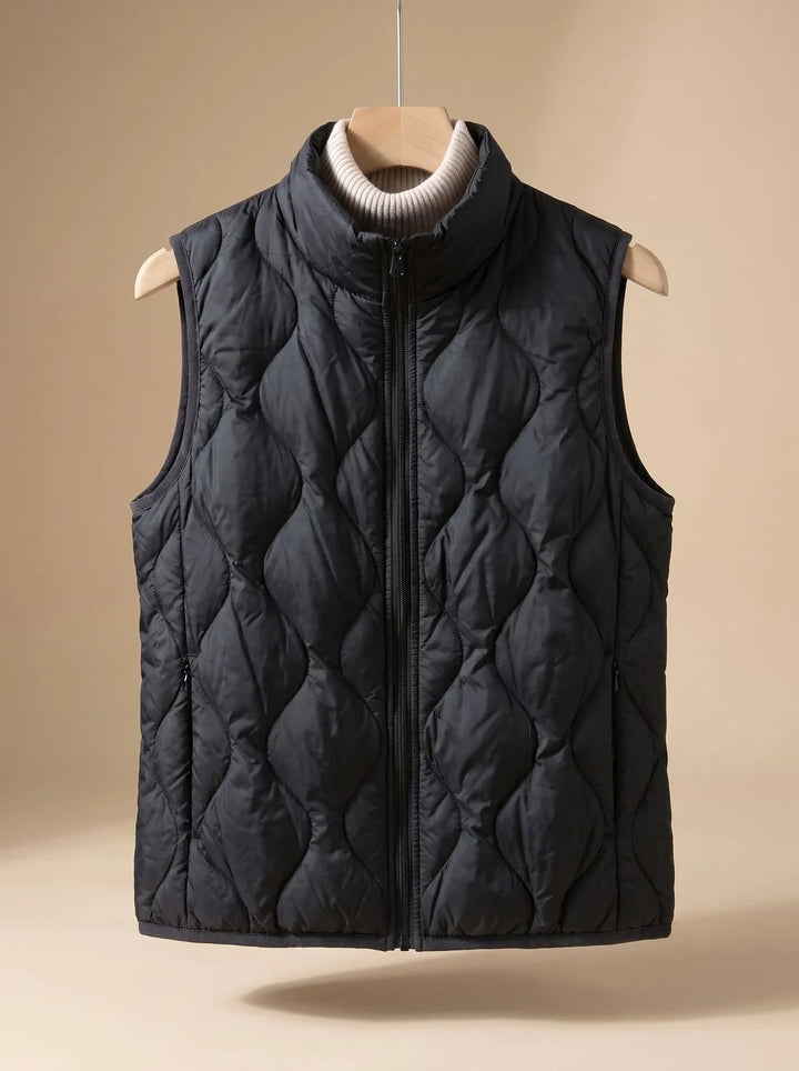 Marlene | Damen Steppweste Bodywarmer mit Stehkragen und Taschen 1
