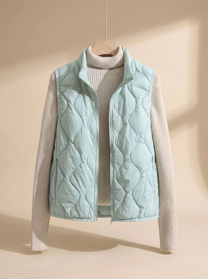 Marlene | Damen Steppweste Bodywarmer mit Stehkragen und Taschen 2