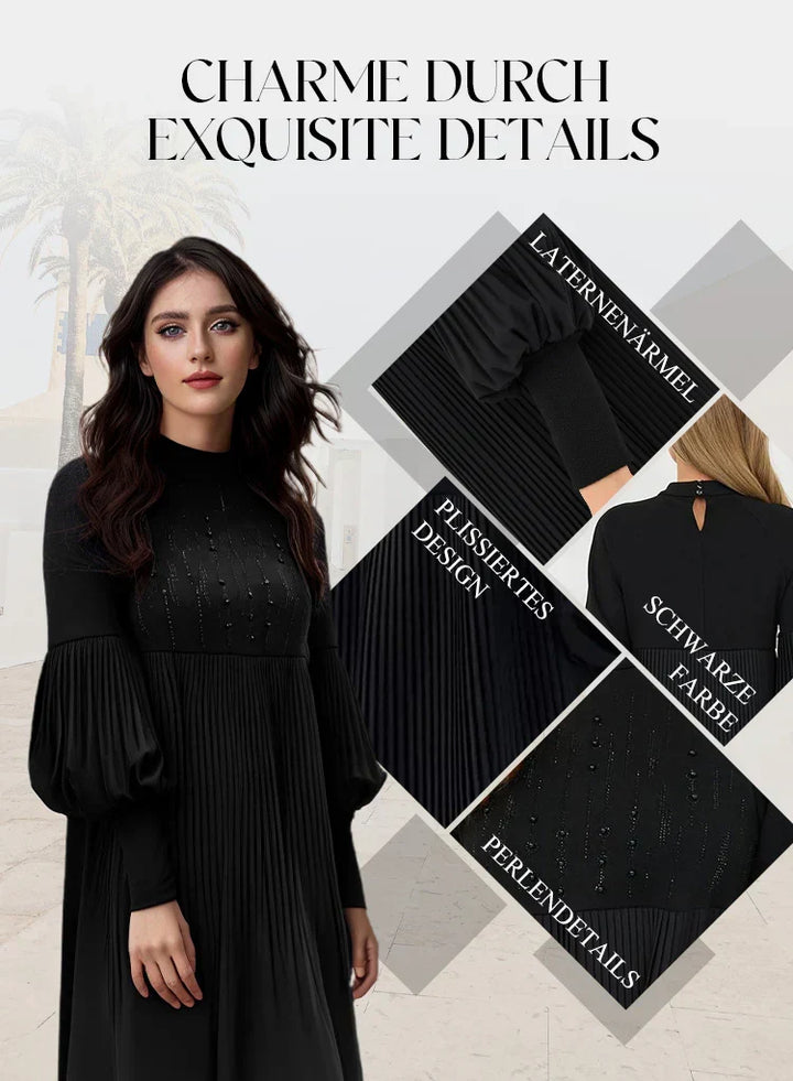 Marlene | Plus-Size Kleid mit Stehkragen und Laternenärmeln 2