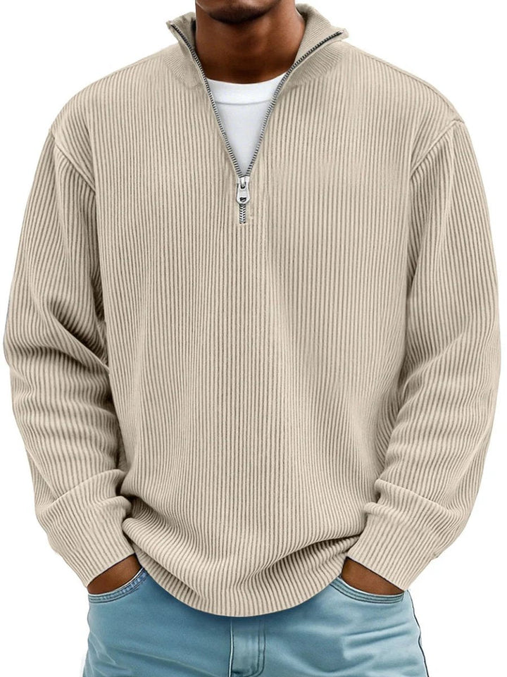 Men's Sweater Half Zip Casual Style with Stand-Up Collar Loose Fit for Everyday Wear 6