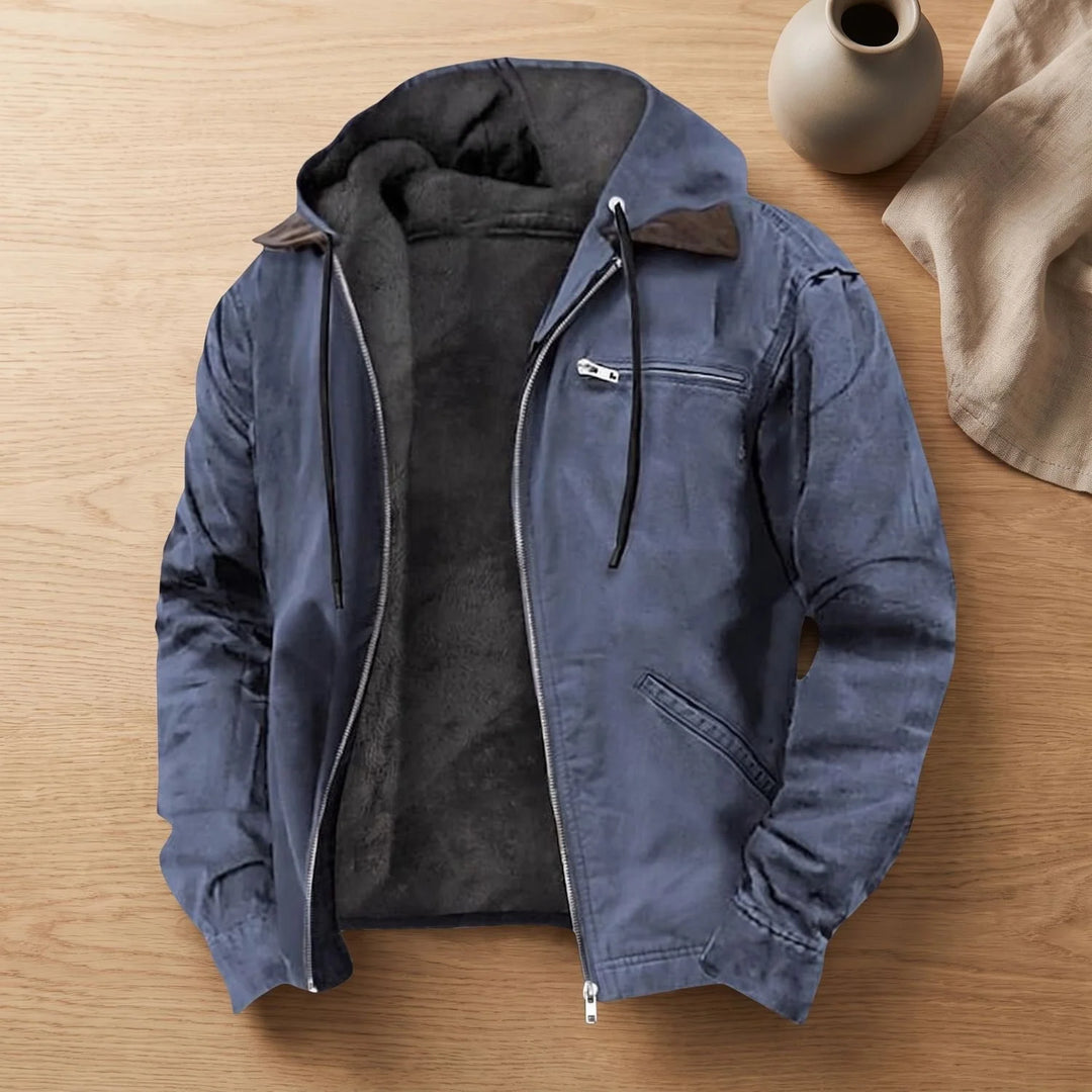 Moritz | Herren Gefütterte Puffer Winterjacke mit Kapuze und Reißverschluss 1