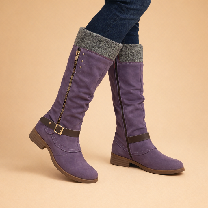 Mercy | Women’s Stylish Side Zip Knee-High Boots for Everyday Comfort