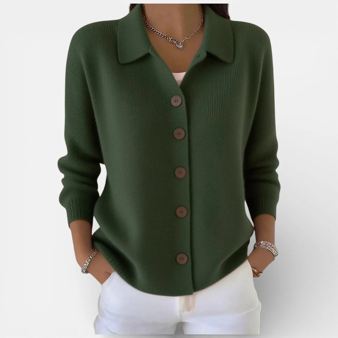 Rosalie | Strickbluse mit Polokragen und Knopfleiste 3