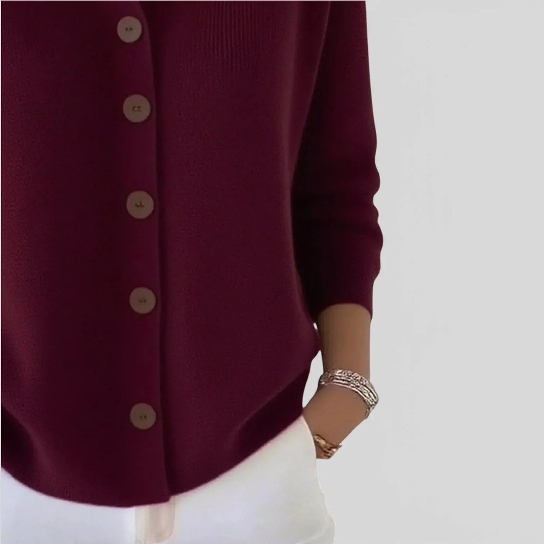 Rosalie | Strickbluse mit Polokragen und Knopfleiste 6